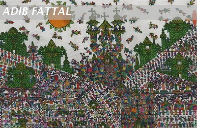 A cross with leaning angels